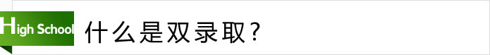 什么是雙錄取？