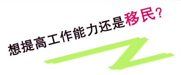 想提高工作能力還是移民？
