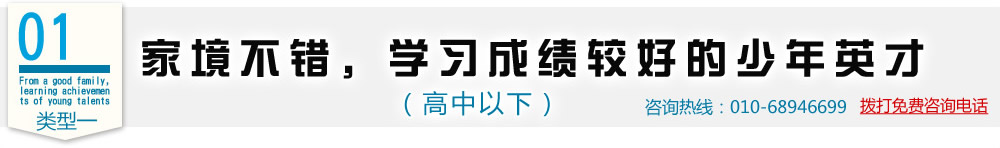 類型一,家境不錯，學習成績較好的少年英才（高中以下）